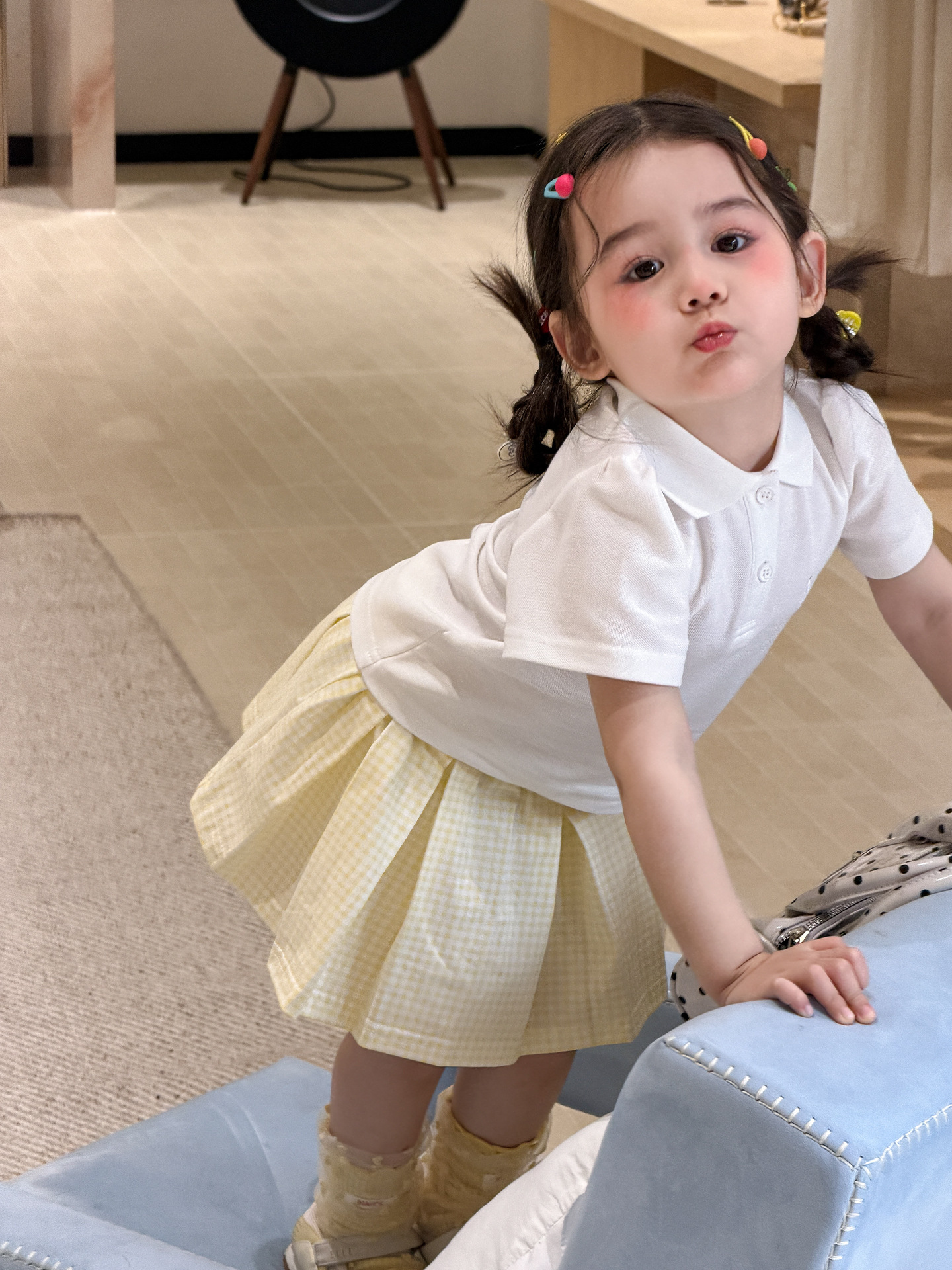 Sugar Pear ropa infantil falda para niñas verano delgado 2026 estilo académico estampado de ciento pantalón falda corta para niños falda de tesoro