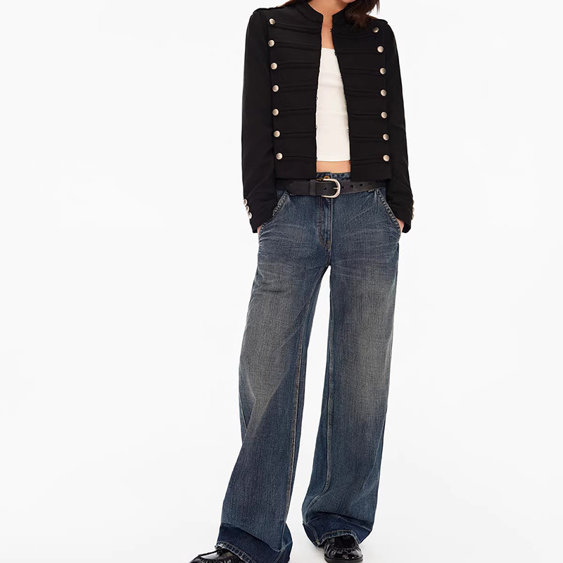 In Stock: "Napoleon Jacket" Metal Button Short Stand-Collar Slim-Fit Coat, 2026 New Fashion Model In Stock: "Napoleon Jacket" Metal Button Short Stand-Collar Slim-Fit Coat, 2026 New Fashion Model