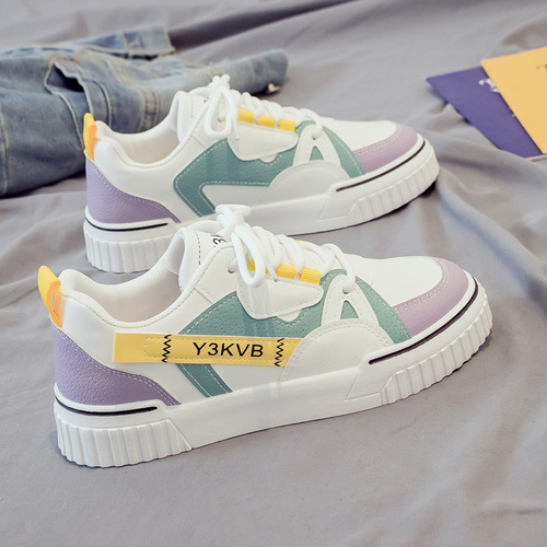 2024 Spring New White Shoes Women's Shoes Student Breathable Versatile Sports Casual Dad Shoes Soft Soled Spring and Autumn