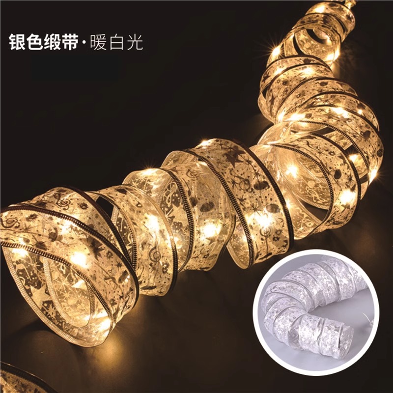 Luces decorativas navideñas Cintas Luces LED Cadena Decoraciones navideñas Árbol de Navidad Luces decorativas Colgante Regalos Cintas