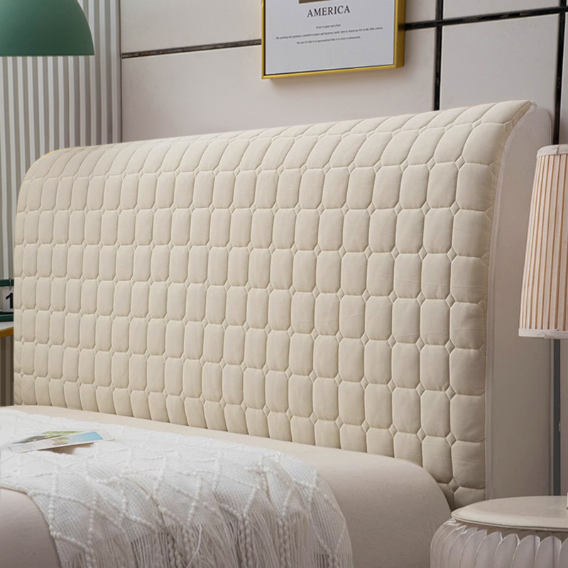 Hielo látex cubierta de cabecera de cama de madera respaldo engrosado paquete blando todo incluido transformación general cubierta a prueba de polvo 2025 nuevo verano