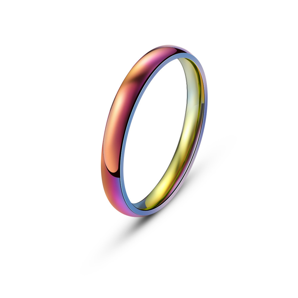 Geometric Pattern Geometric Titanium Steel Simple Style Rings