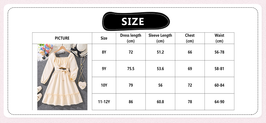 Robe de princesse à manches longues pour fille automne_voghion.com