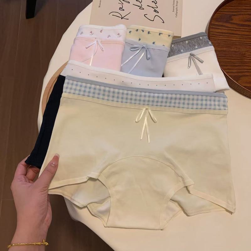 内裤女10A抑菌无痕四角裤透气高腰全棉加长裆女士平角裤|undefined