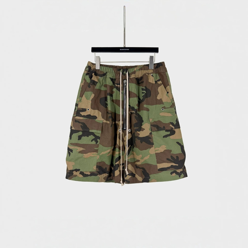 European and American High Street Ro Style Drawstring Washed Vintage Casual Camouflage Multi-Pocket Accordion Pocket Cargo Shorts European and American High Street Ro Style Drawstring Washed Vintage Casual Camouflage Multi-Pocket Accordion Pocket Cargo Shorts
