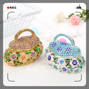 Vintage Flower Basket Bag Jewelry Box Ornaments Girlfriend Birthday Girlfriend Jewelry Creative Small Storage Box
