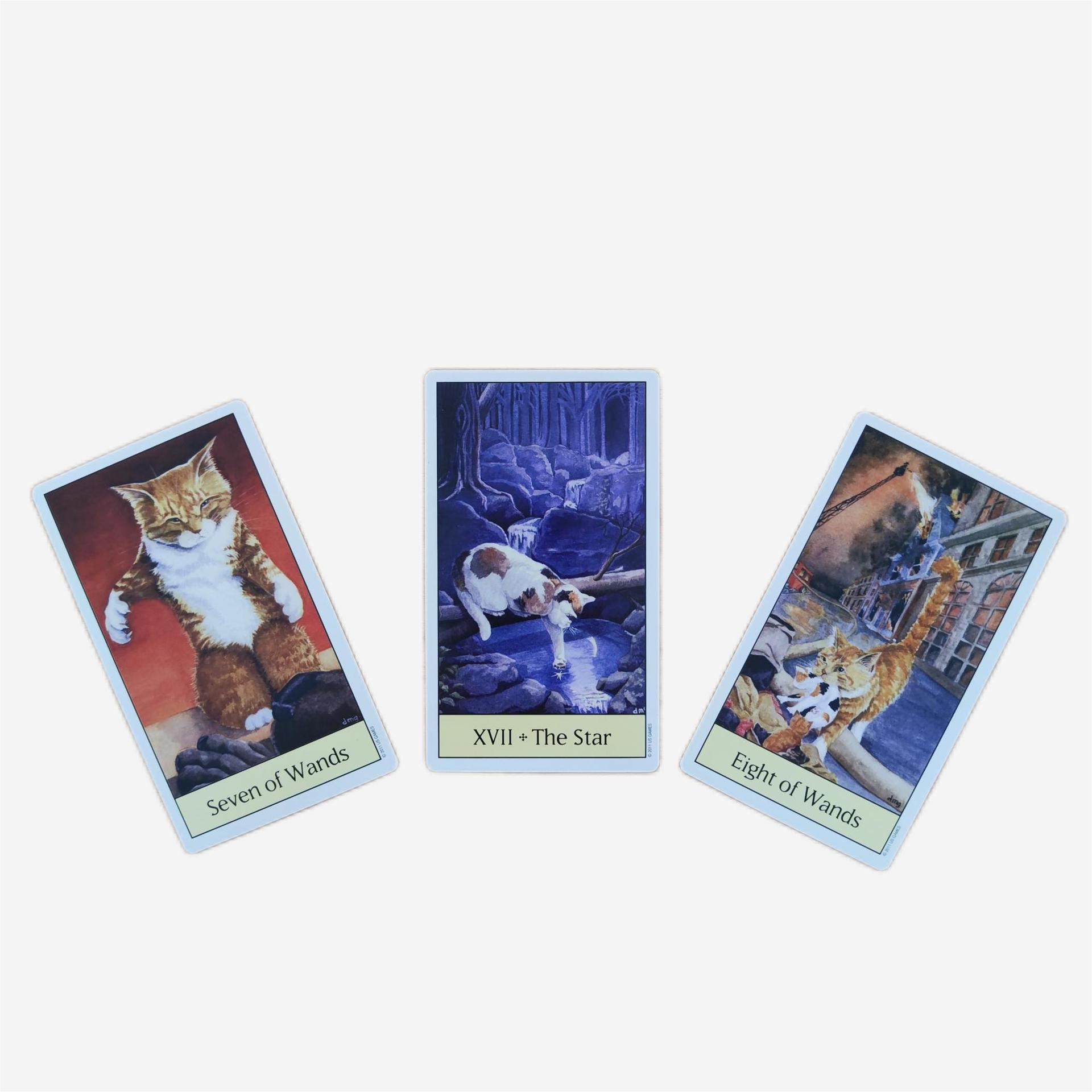 Nieuwe 12*7 Cats Eye Tarot Orakelkaarten_voghion.com