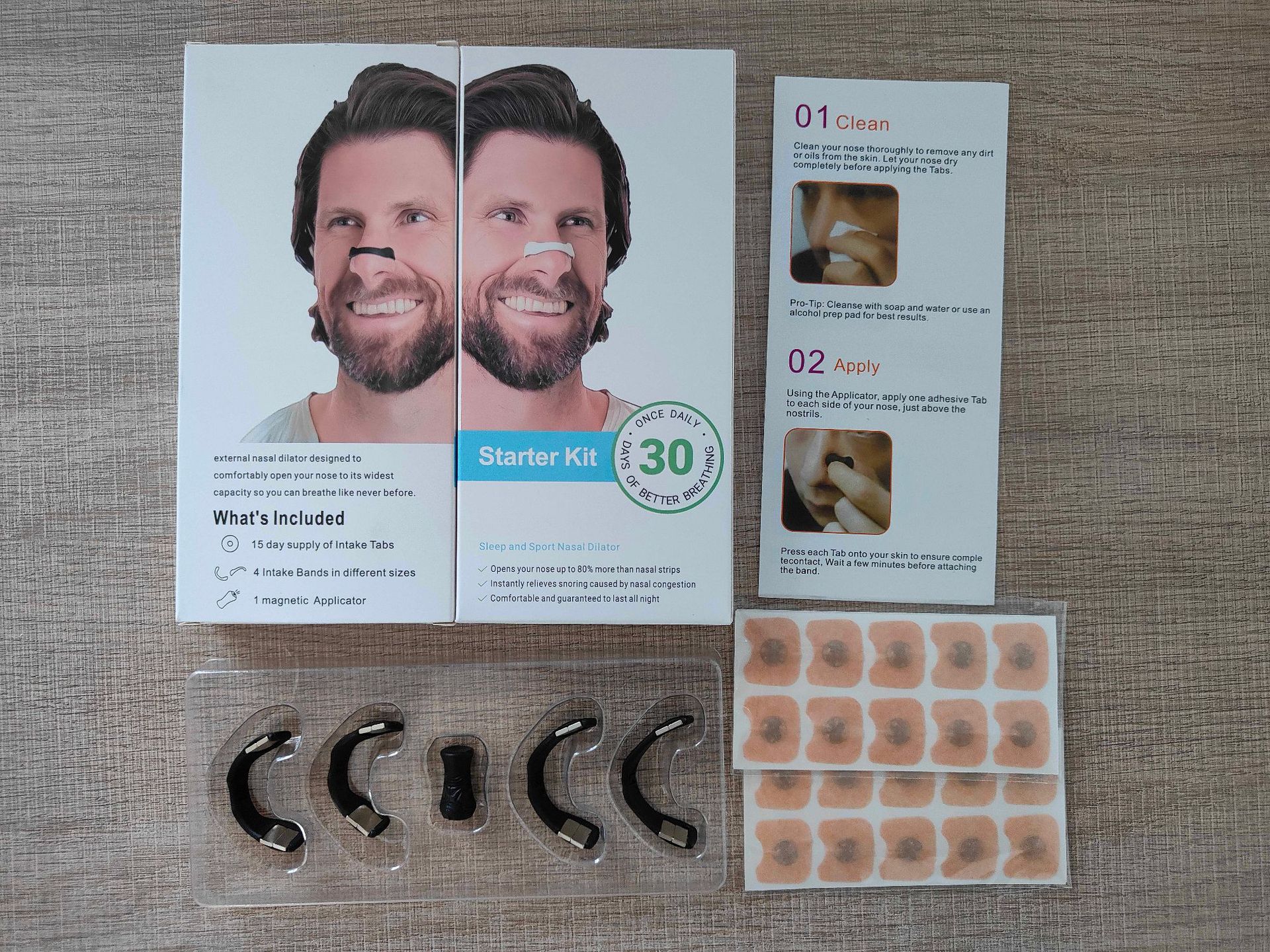 정사각형 검정색 자석 코 클립 30쌍