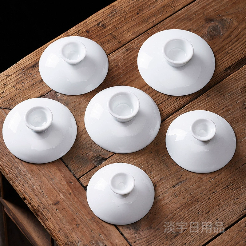 Большая высокая белая керамическая чайная крышка изысканная чашка чайного сервиза