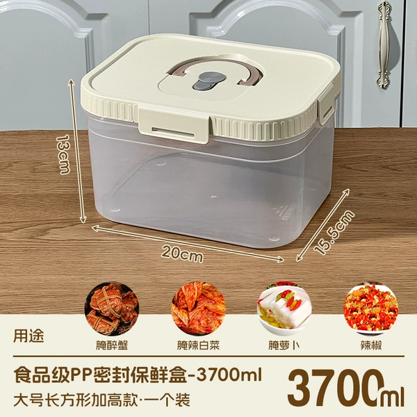 Big, rectangular, 3700 ml