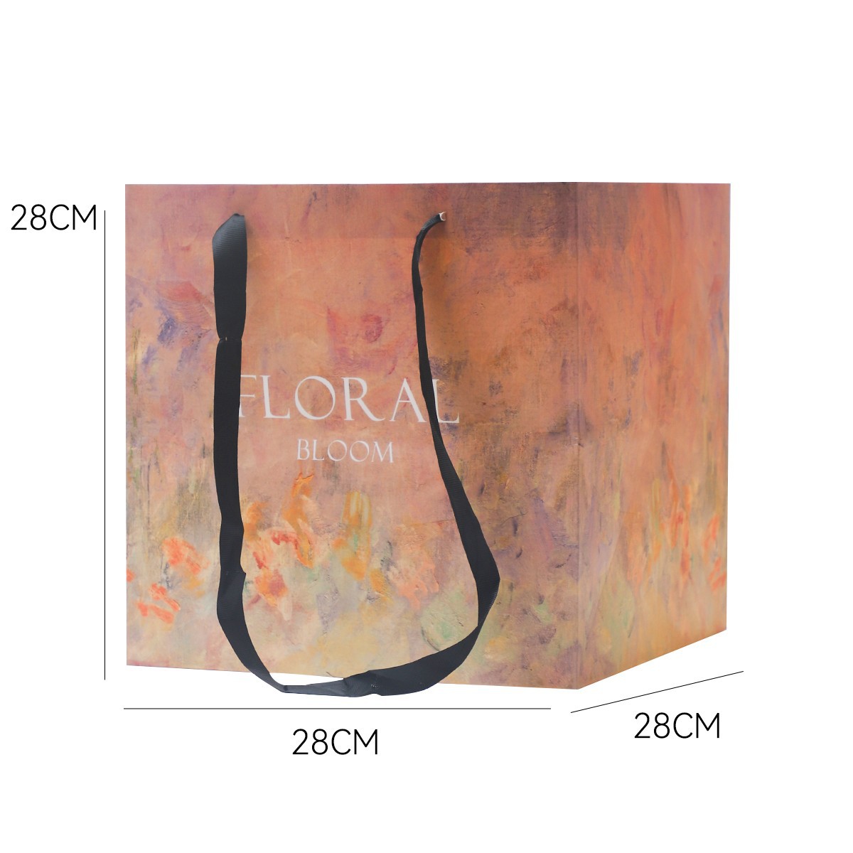 Nuevo estilo de pintura al óleo de siete colores cordier inglés bolsa de flores rojas flores materiales de embalaje de flores bolsa de flores