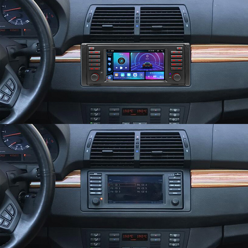 Aplicable a 96 ~ 07 BMW E53 estilo original carplay inalámbrico fácil de usar navegación Android montada en el coche