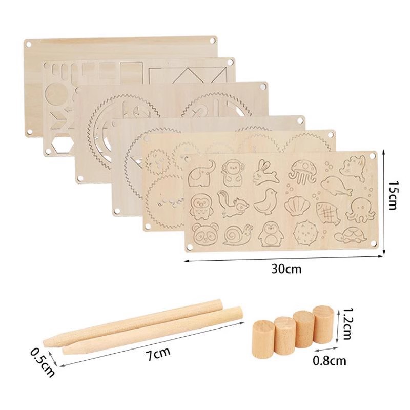Dibujo de bricolaje hecho a mano para niños, graffiti, juguetes de madera, material de enseñanza escolar, tablero de práctica interactivo entre padres e hijos al por mayor