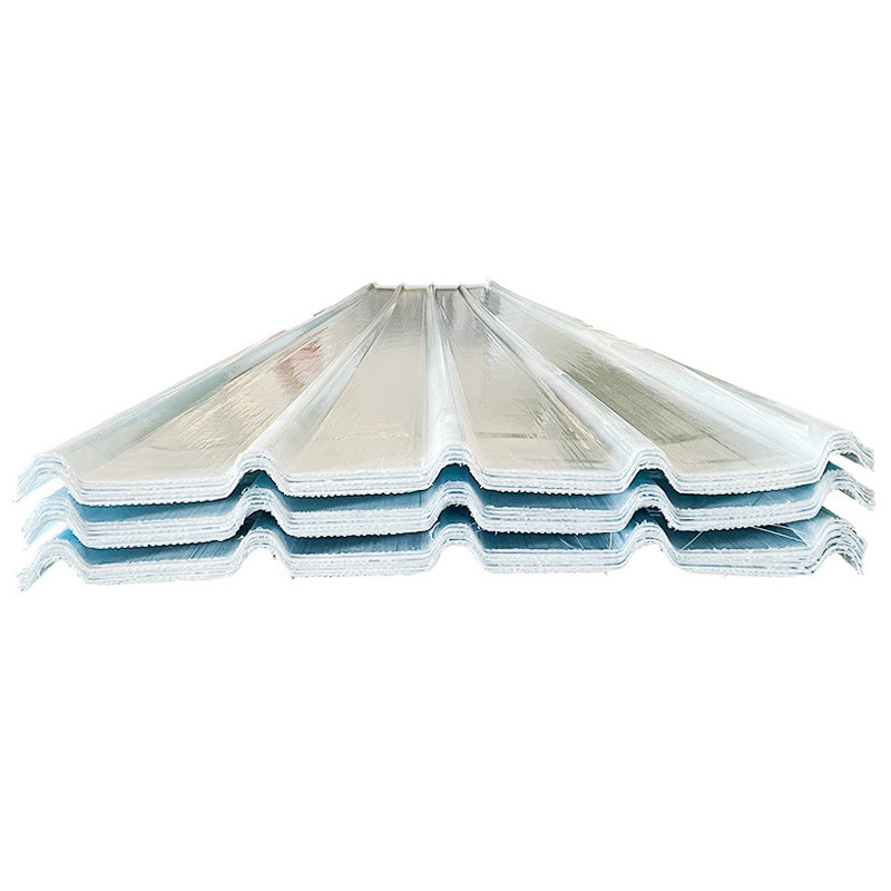 Tablero de iluminación natural FRP 910 Teja transparente de arco pequeño Teja de iluminación de plástico reforzado con fibra de vidrio Teja de iluminación de techo grande de invernadero Tablero de luz natural