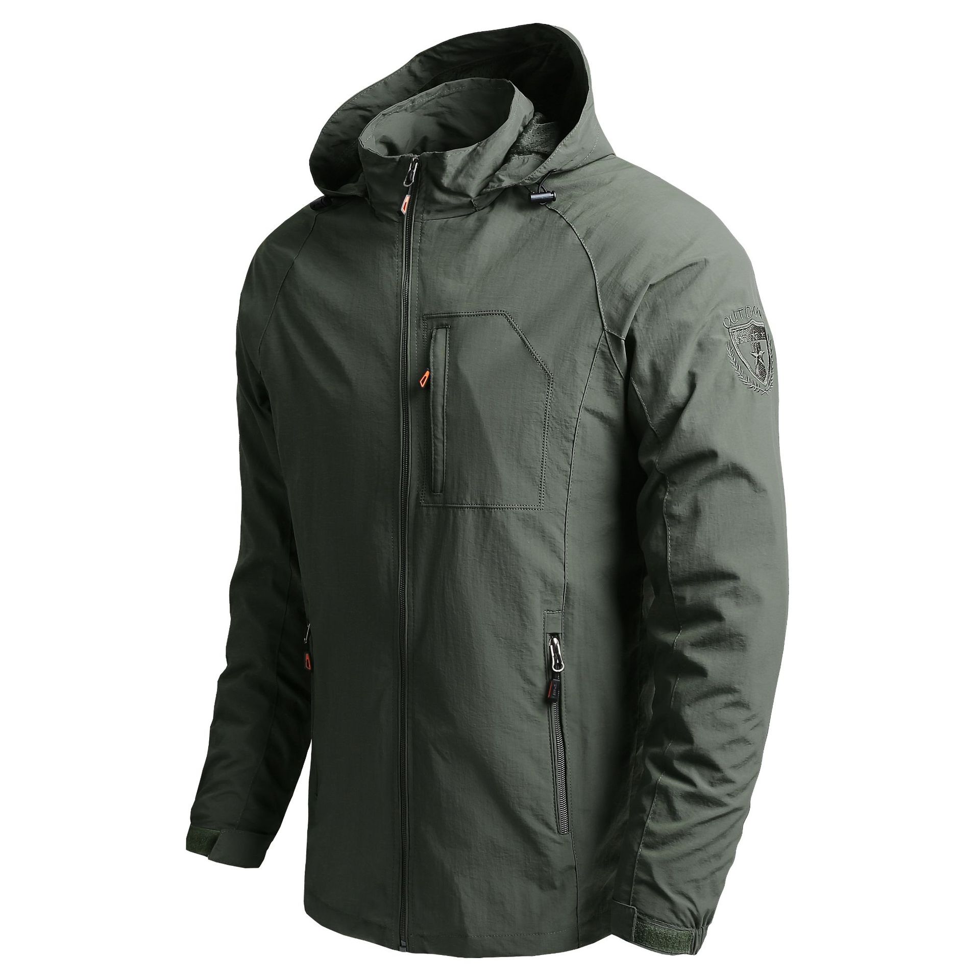 Chaqueta transfronteriza de primavera y otoño para hombres, chaqueta de asalto, chaqueta de ocio al aire libre, abrigo de bolsillo, abrigo grande