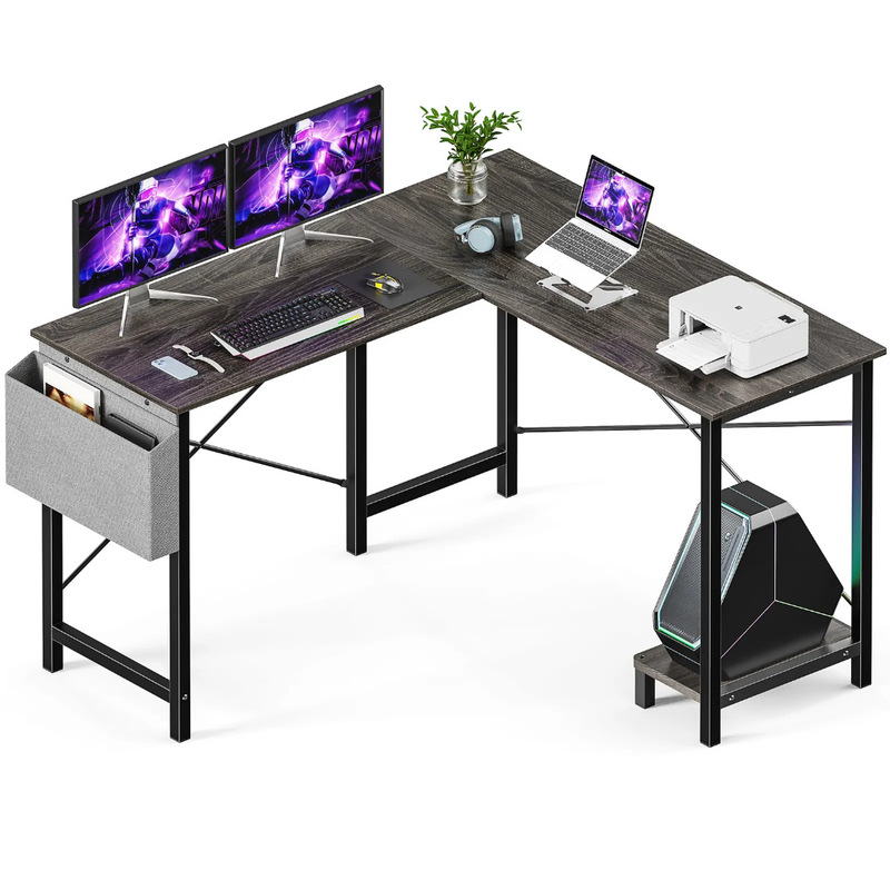 Amazon Retro L-Shaped Corner Computer Desk Student Writing Desk Free Combination Office Computer Desk