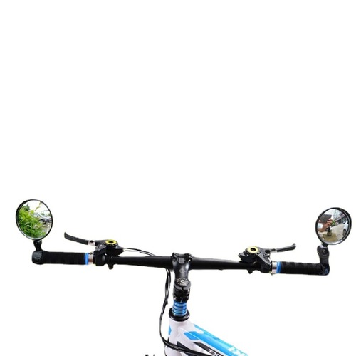 Rearview Mirror with Auxiliary Mirror, Silicone Handle Rearview Mirror for Bicycles, Wide-Angle Convex Mirror, Bicycle Reflective Mirror