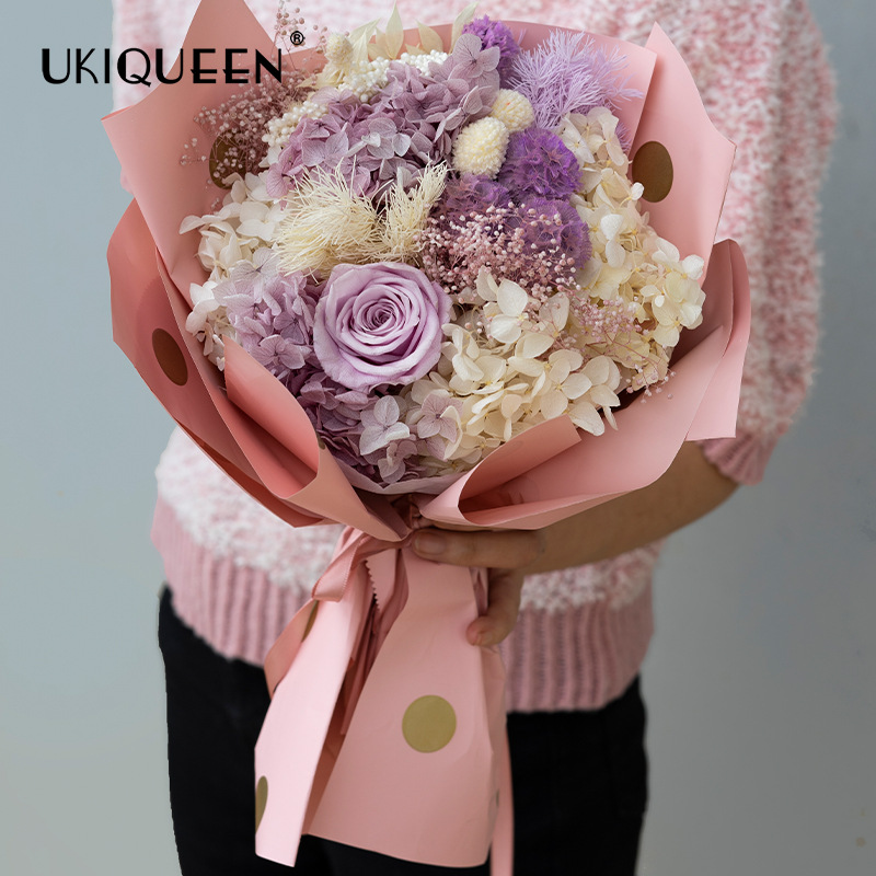 Naxi reina eterna flor seca ramo de flores serie decoración del hogar regalo cumpleaños regalo la mano Día San Valentín