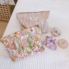 [Sushi Cloth Bag] Romantic Retro French Garden Jacquard Fabric Cosmetic Bag Women's Clutch Fresh Texture