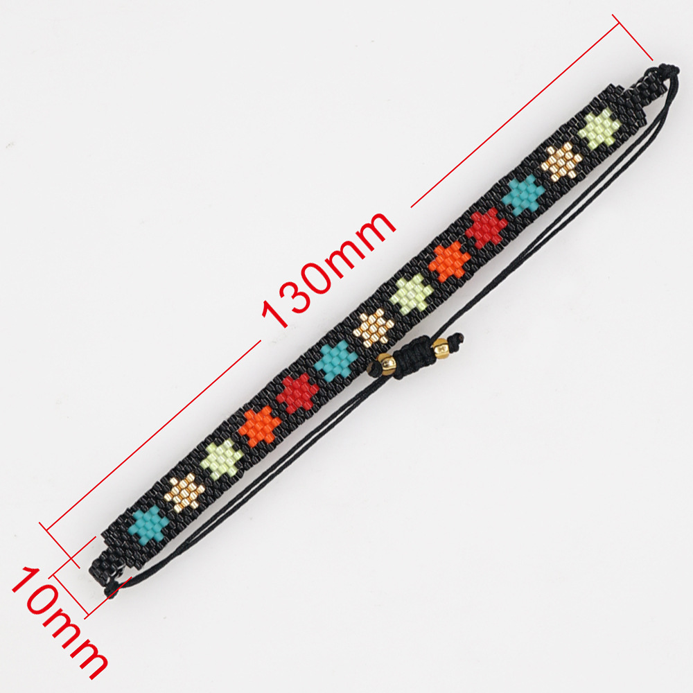 Simple Style Hexagram Glass Beaded Bracelets