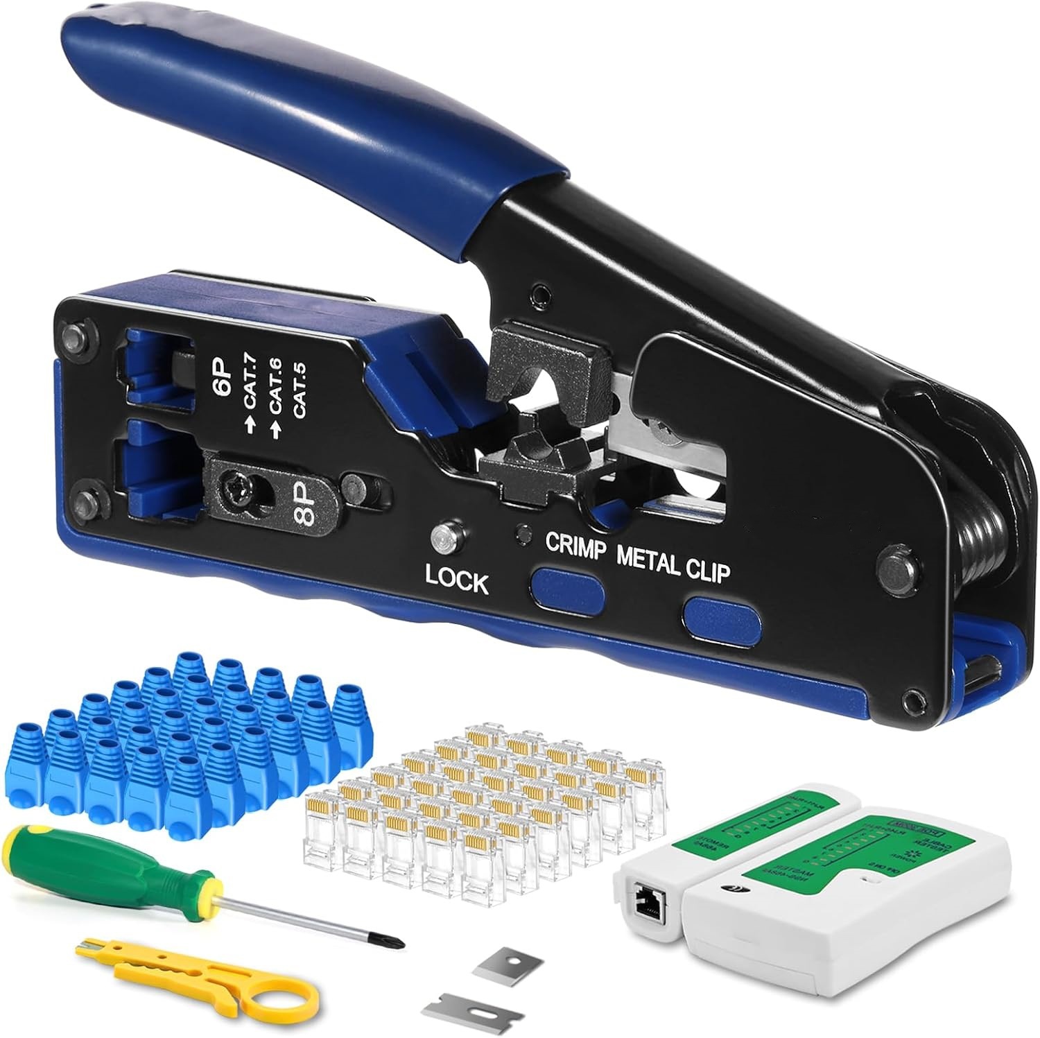 Traje de herramientas domésticas transfronterizas multi-función de red que prensa Alicates de alambre prueba de reparación hoja de desmontaje alicates de agua