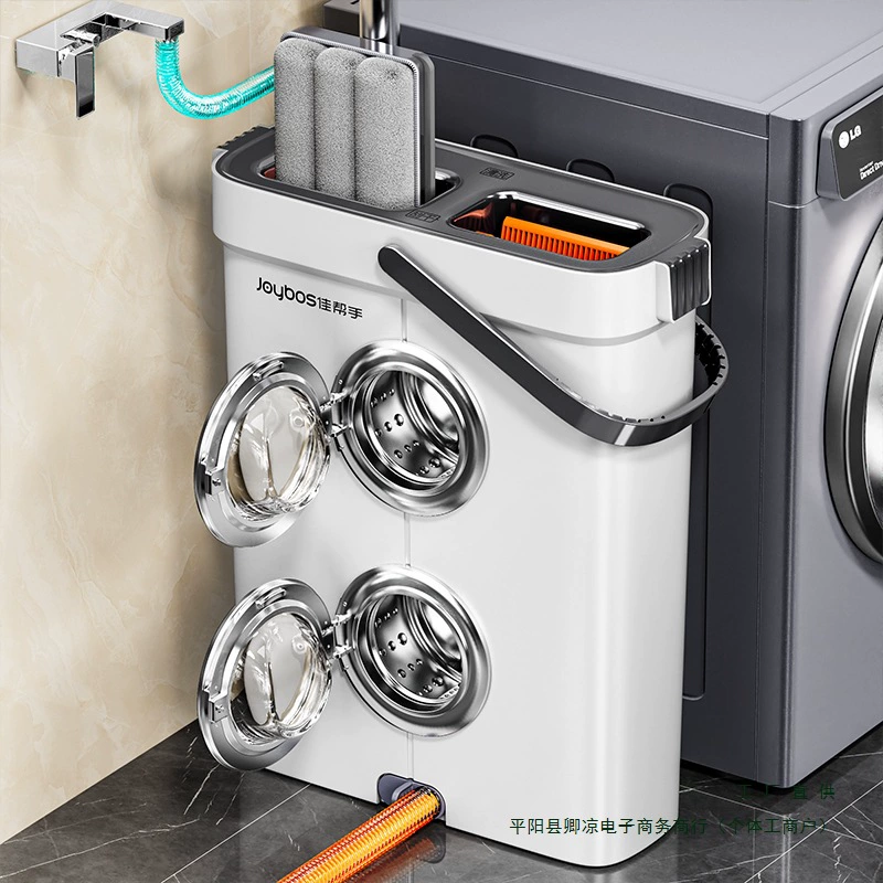 Плоская швабра для домашнего использования, новая модель 2025 года, однократная очистка, моющаяся швабра с зажимом без помощи рук, двойного назначения для сухой и влажной уборки.