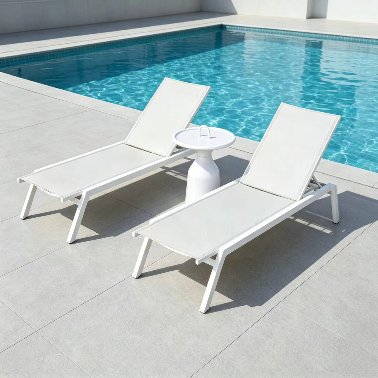 Silla de playa al aire libre balcón al aire libre villa junto a la piscina silla de playa plegable portátil silla de patio europea