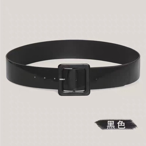 Fashionable unisex wide belt for women, suitable for dresses, coats, and sweaters, slimming effect, Korean style.