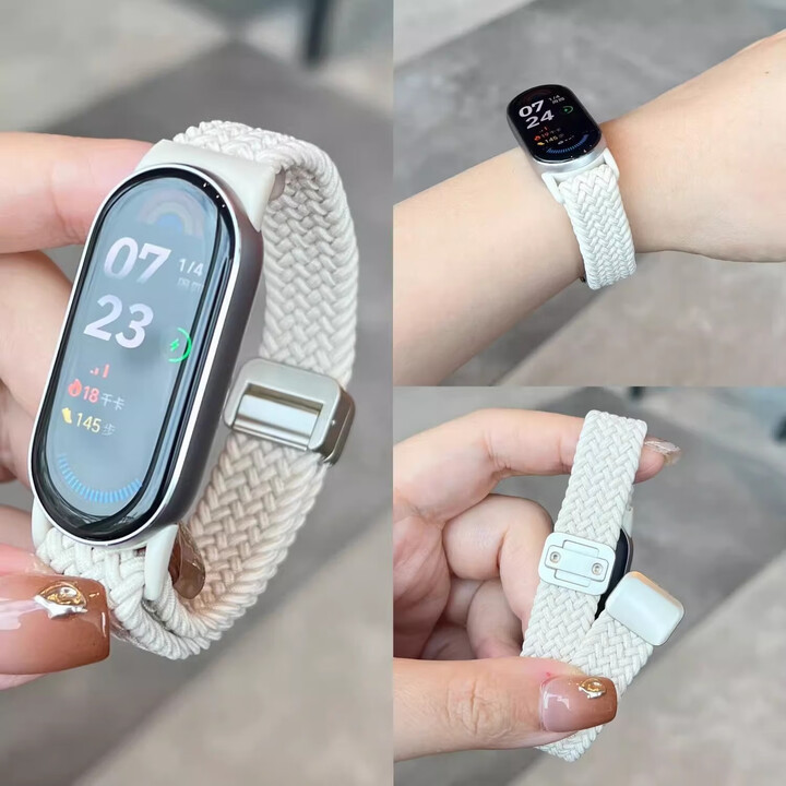 Suitable for Xiaomi Mi Band 10 Strap 8 Watch 7 Wristband 6 Smart 9Nfc Version Sports Magnetic Woven Strap for Men and Women Suitable for Xiaomi Mi Band 10 Strap 8 Watch 7 Wristband 6 Smart 9Nfc Version Sports Magnetic Woven Strap for Men and Women