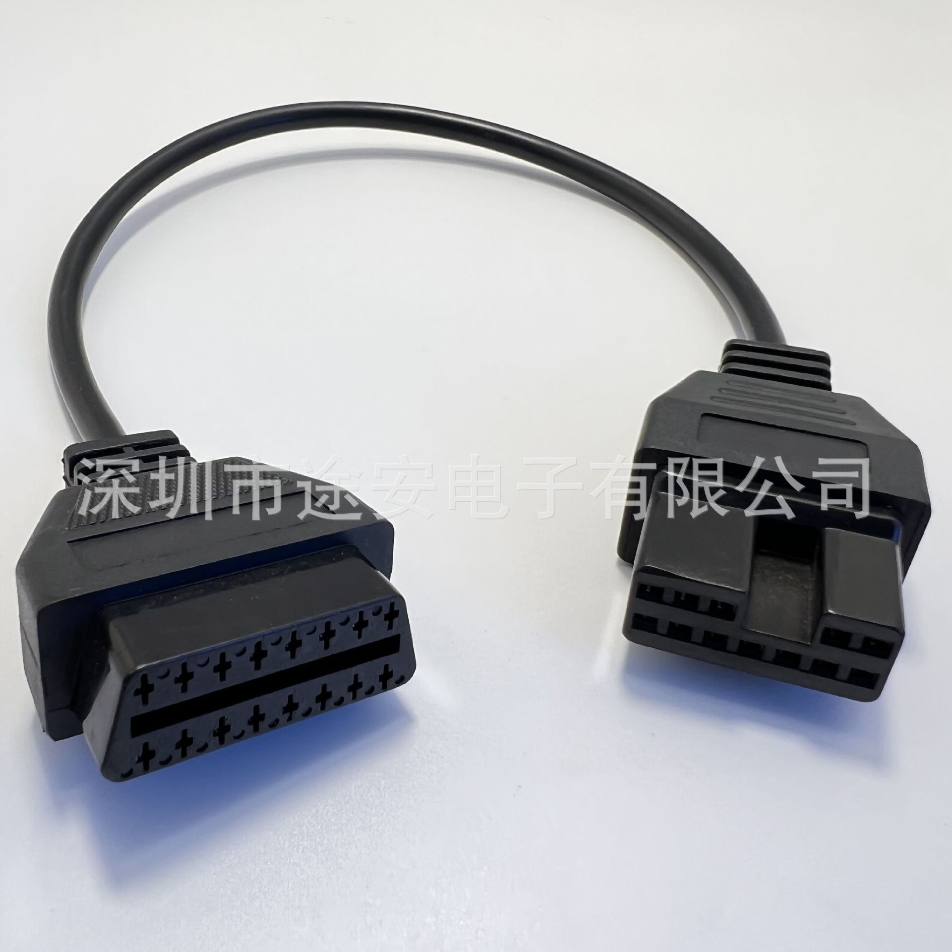 适用现代三菱12针转16针OBD转换线 Mitsubishi 12pin to 16pin