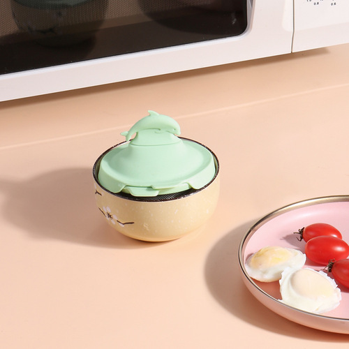 Kitchen gadgets microwave egg cup food egg bowl steamer with base silicone egg tray omelette