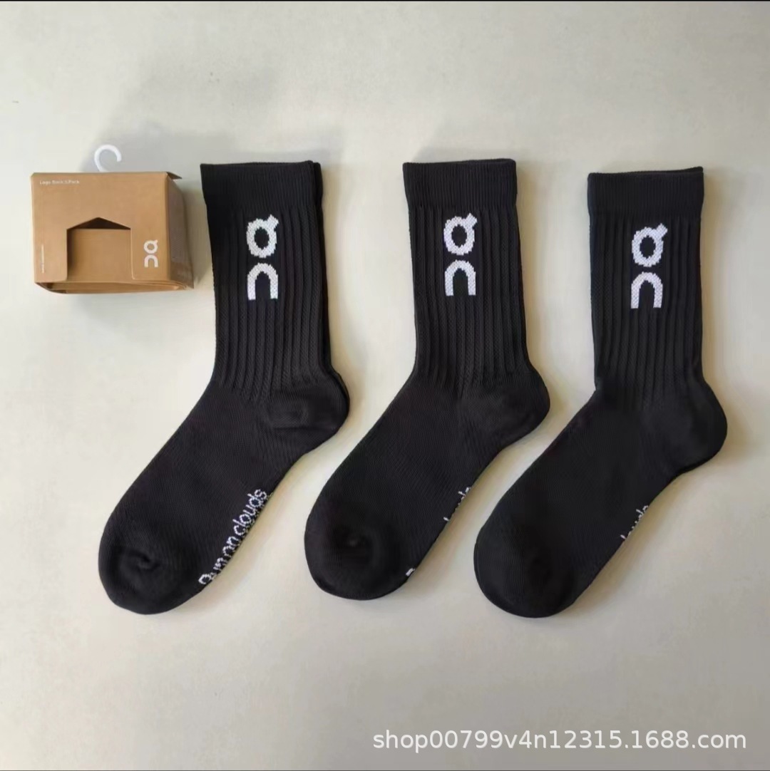 オンソックス 3足組 オンランニング カップルソックス ランニング 男女兼用 おしゃれソックス おしゃれ ミドルソックス スポーツ 吸汗性