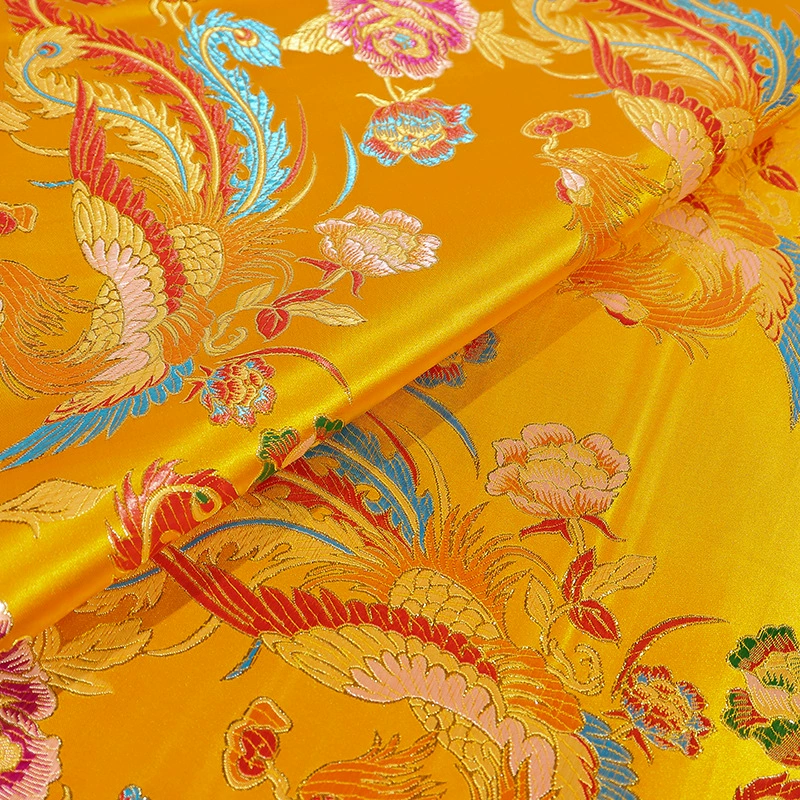 Китайский Феникс, чонсам, ткань, 75см, китайский стиль, жаккард