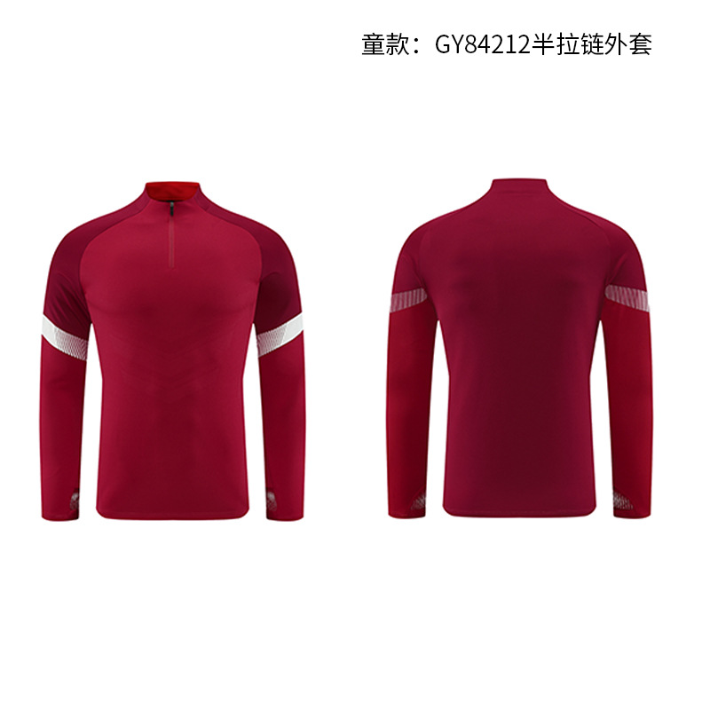 Cuello vertical empalme transfronterizo de dos piezas primavera y otoño grupo running trajes deportivos juveniles trajes deportivos personalizados para hombres