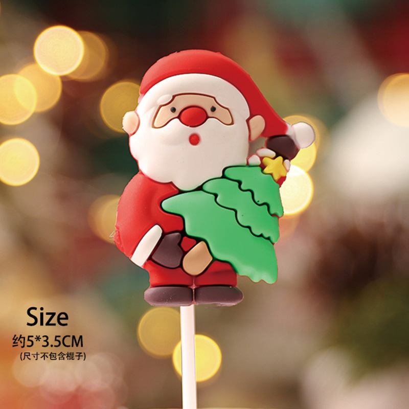 著作権クリスマスケーキ装飾装飾品ソフトゲルクリスマス楽しい老人雪だるまヘラジカクリスマスツリーパーティープラグイン|undefined