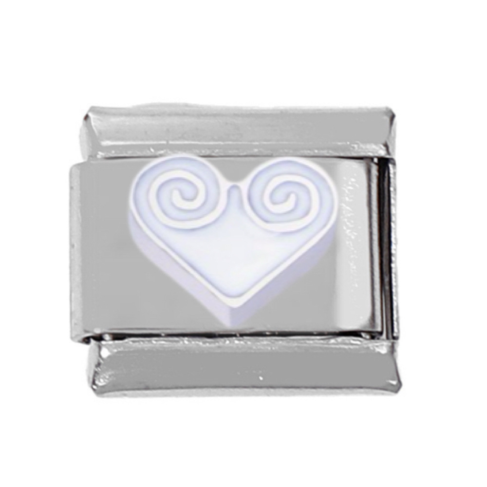 1 Piece 304 Stainless Steel Zircon Heart Shape Polished Bracelet Module display picture 6