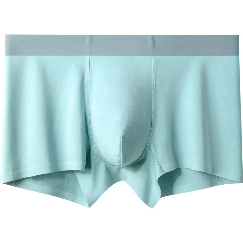 Ropa interior modal antibacteriana 7A para hombre, forro de seda, sin costuras, transpirable, cómodos calzoncillos tipo bóxer para hombre.