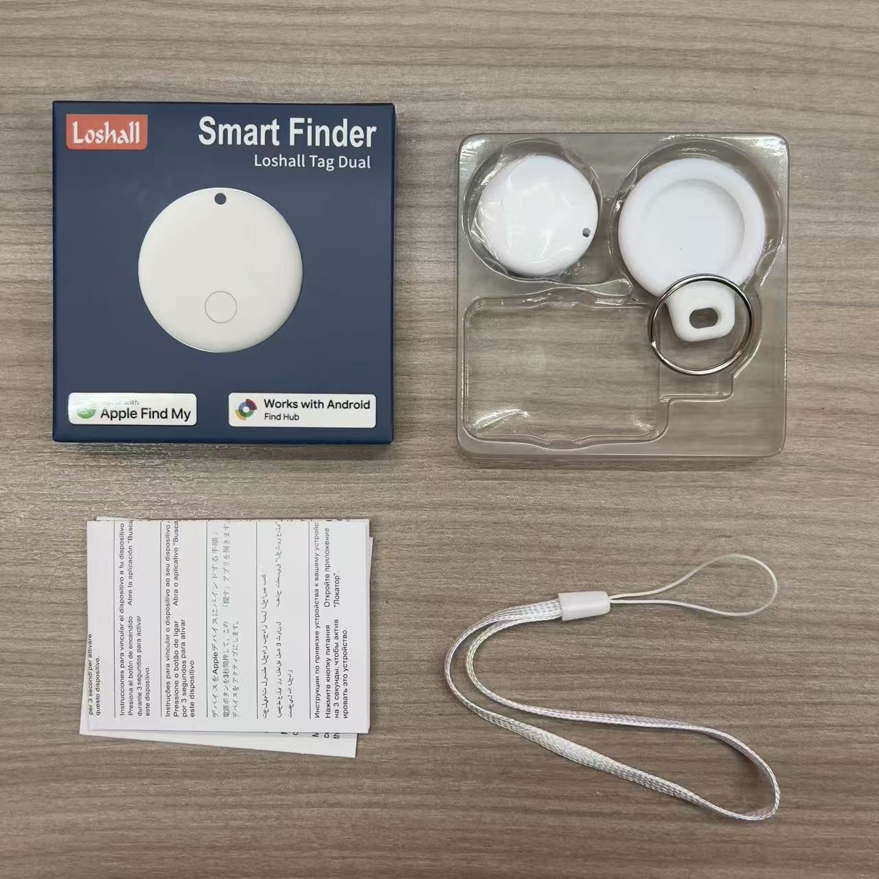 Transfronterizos redondos IOS sistema dual Android encontrar localizador anti-perdida para mascotas clave artículos Bluetooth anti-perdida rastreo