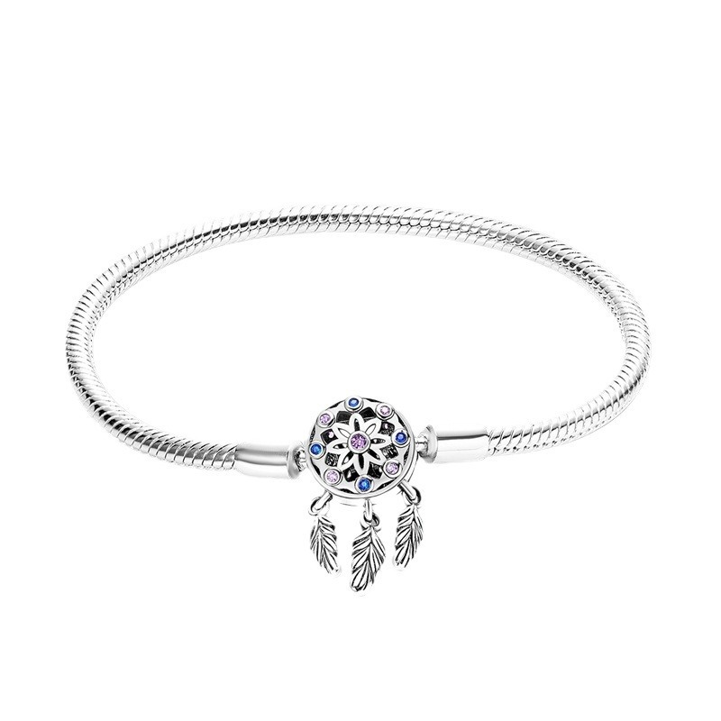 Four-leaf Clover Dream Catcher Bracelet In S925 Silver Gold Plated_voghion.com