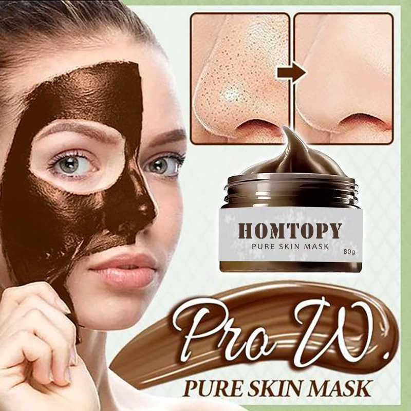 Новый трансграничный продукт HOMTOPY очищающая от пор отшелушивающая маска-крем отшелушивающая маска-крем для удаления черных точек отшелушивающая маска