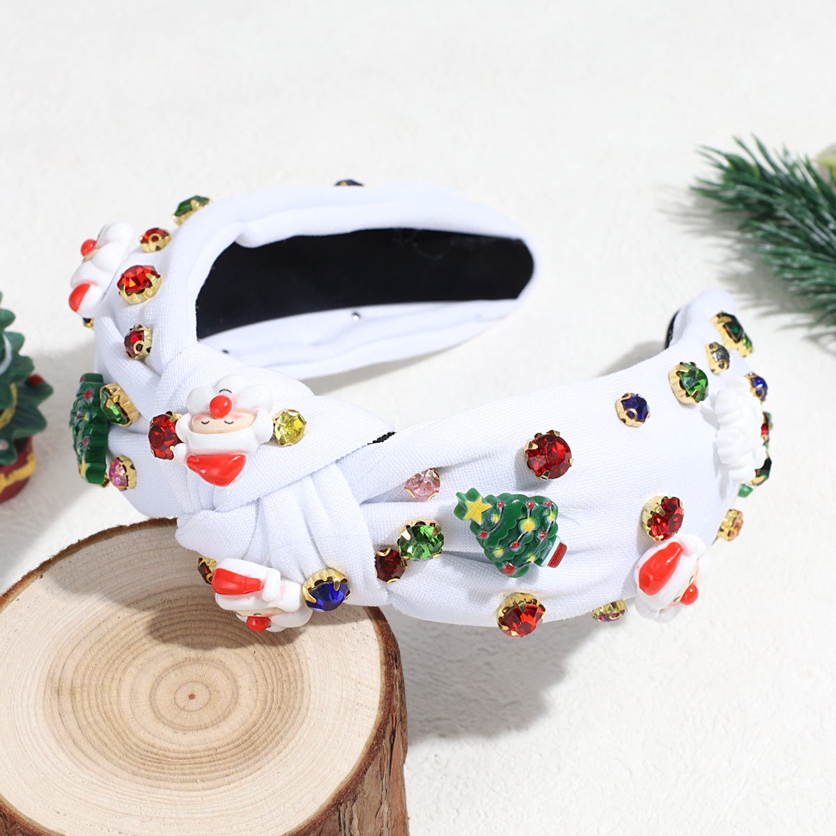 141g Weight Hair Band Hair Accessories Type 1 Piece Quantity Daily Occasion Christmas Festival Santa Claus Pattern Women's Gender Flakes Design Vacation, Simple Style Style Christmas Vacation Simple Style Women's Santa Claus Flakes Hair Band 8
