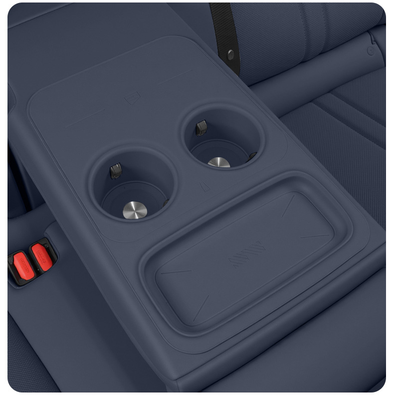 Suitable for Xiaomi Yu7 Rear Drainage Cup Cover Integrated Silicone Cup Holder Wireless Charging Pad Car Decoration Supplies