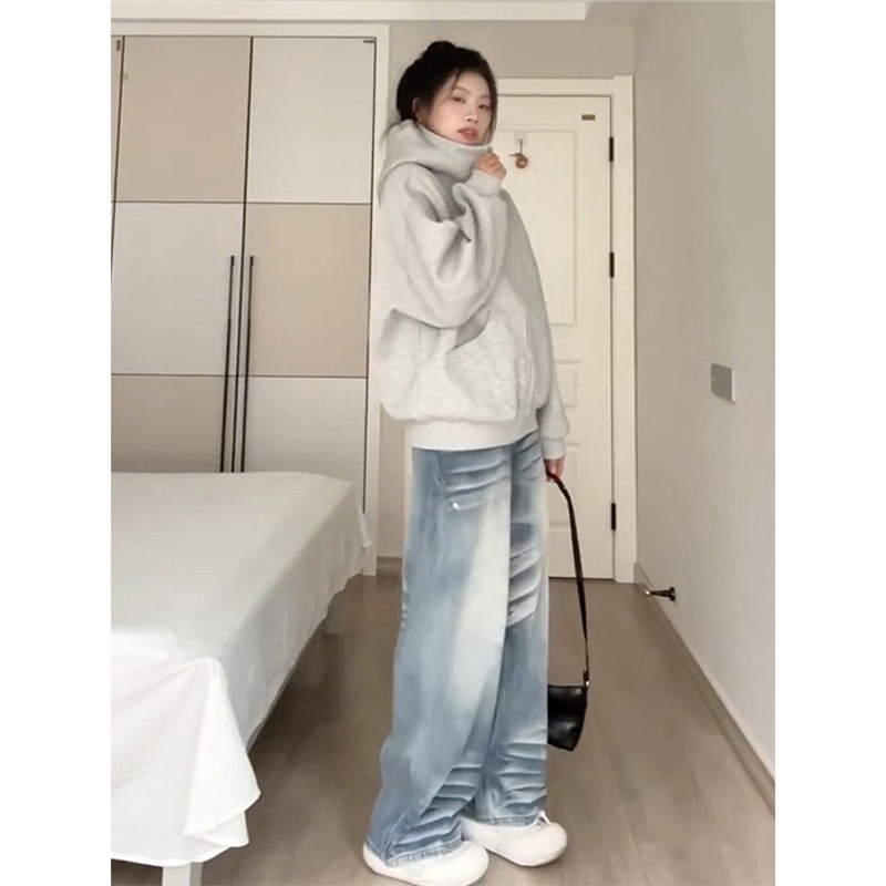 灰色连帽卫衣短外套女春秋2025新款爆款早秋季穿搭巨好看韩系上衣|undefined