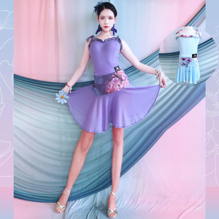 Latin Dance Clothing for Girls 2025 Spring and Summer New Style Kidsren's Dance Practice Skirt Competition Clothing Training Performance Clothing Suit