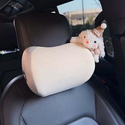 Headrest | Foam - right-l-coffee-hat-colorful-scarf-rabbit-rice-neck-pillow