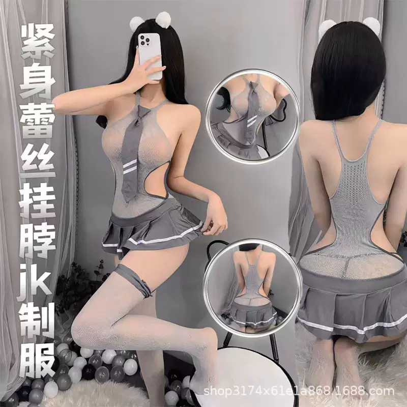 新款情趣内衣女性感甜酷学妹超弹网衣裙套装角色扮演学生制服诱惑