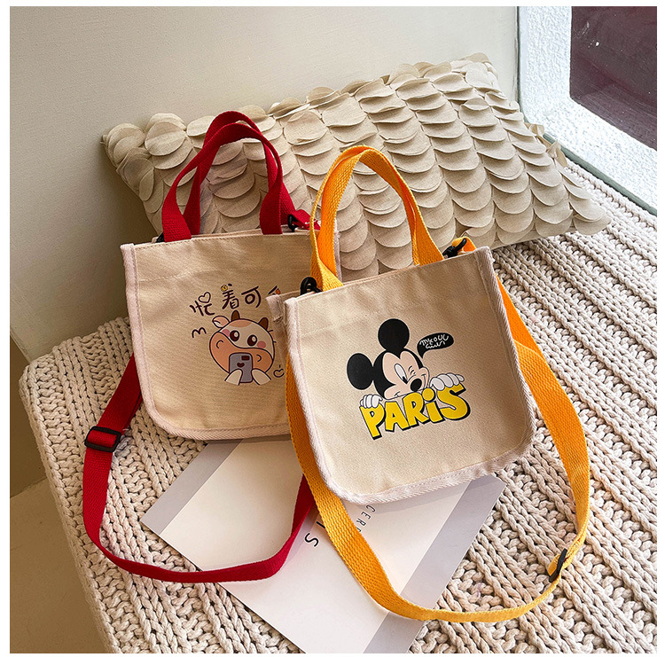 "Bag Girl 2021 New Trendy Korean style, fashionable and personalized printed single-shoulder bag for women, canvas hand-held crossbody small bag. undefined
