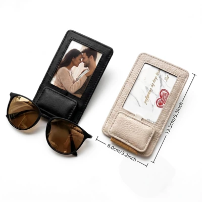 Sun visor rearview mirror – Photo Card Storage Clip