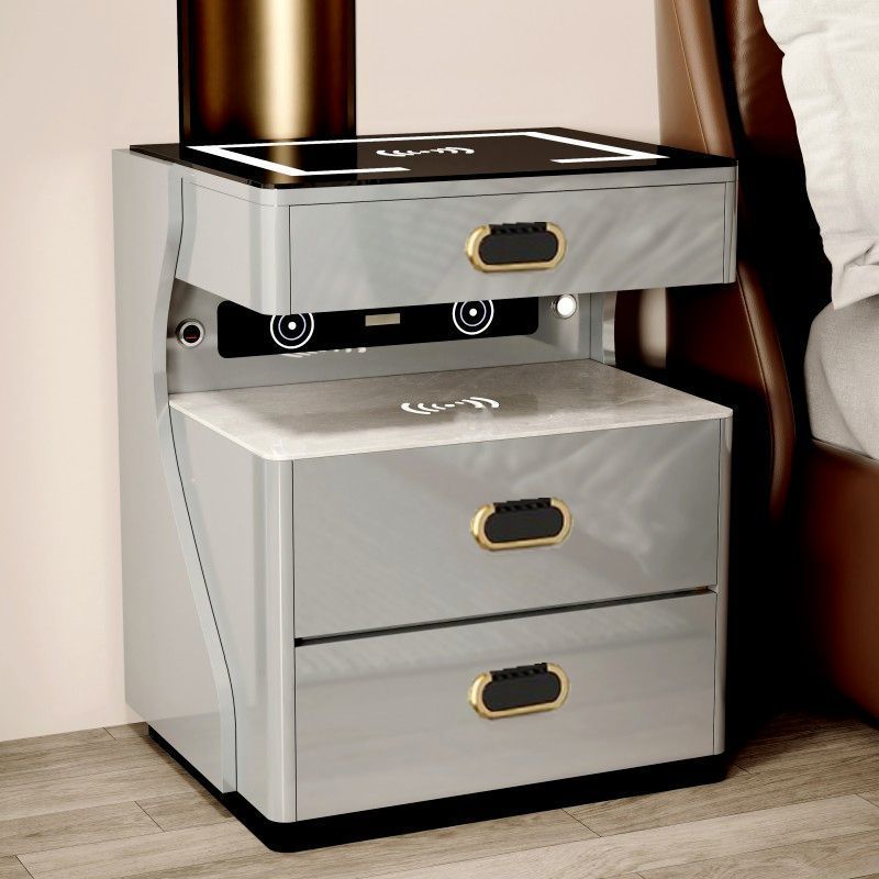 매달린 밝은 회색(서랍 3개 모델)