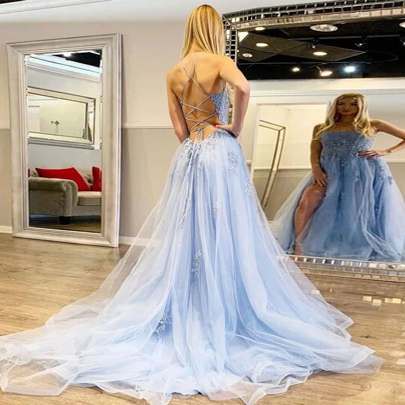 Comercio exterior de Europa y América Amazon AliExpress deseo de las Mujeres Nuevo vestido de noche de encaje sexy vestido largo sin espalda image 4
